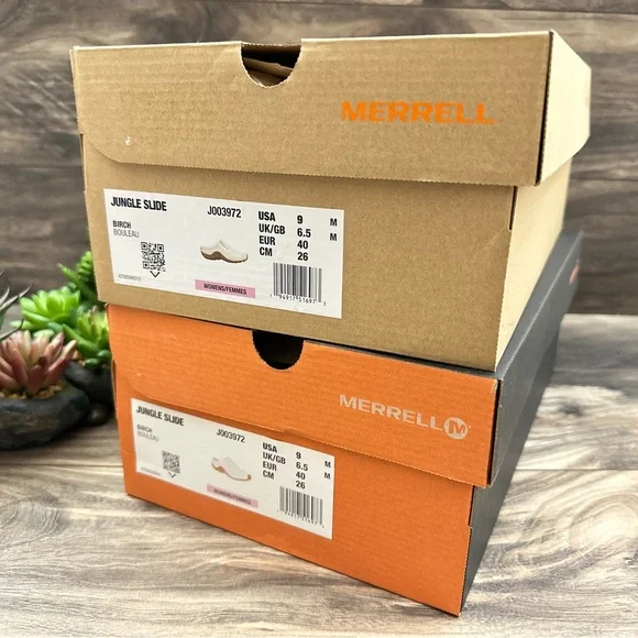 ❌SOLD❌NIB Merrell Jungle Slide Clogs Suede Birch Womens 9M 40 - Picture 11 of 12